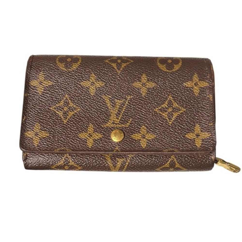 Louis Vuitton Monogram Canvas Porte Monnaie Billets‎ Tresor Wallet Brown M61730